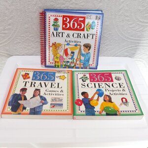 Lot Of 3 Books For Kids Science Projects Travel Games Art & Craft Activities